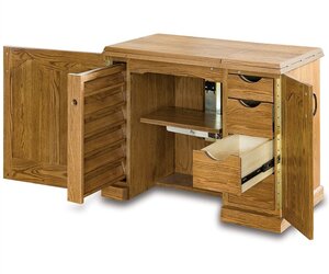 40"-80" Wide Sewing Cabinet with Crown Raised Doors
