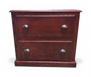 Outlet: Oak Wood 2-Drawer Lateral File Cabinet In-Stock