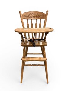 Outlet: Handcrafted Oak Wood Post High Chair In-Stock