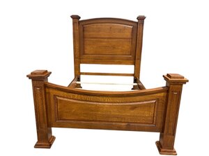 Outlet: Quarter Sawn White Oak Full Arched Panel Poster Bed In-Stock