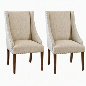 Upholstered Wingback Dining Chairs Set of 2 In-Stock