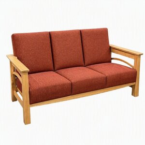 Outlet: Handcrafted Oak 76" Sofa with Performance Fabric In-Stock
