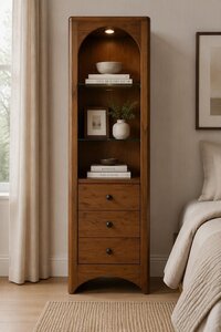Sora Modern Bookcase with Drawers - Choose Width