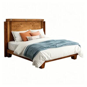 Rustic Reclaimed Grove Murphy Bed Chest with Mattress