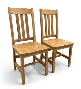 Outlet: Tampa Mission Oak Dining Chairs In-Stock (Set of 2)