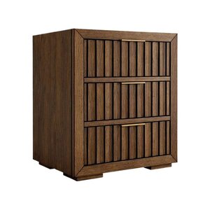 Tambour 3-Drawer Nightstand