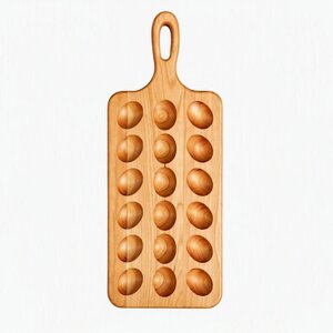 American Made Cherry Wood 18 Deviled Egg Tray In-Stock