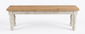 Reclaimed Barnwood Farmhouse 57" Bench In-Stock and Ready to Ship