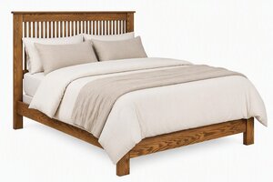 Wesley Mission Solid Wood Slat Bed