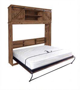 Solid Wood Traditional Horizontal Murphy Bed
