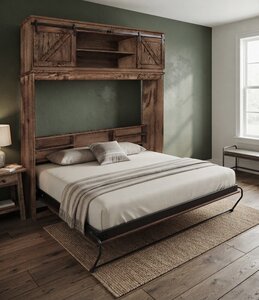 Solid Wood Traditional Horizontal Murphy Bed