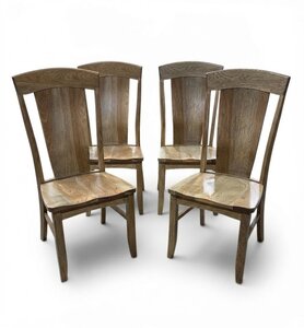 Outlet: Hickory Grafton Solid Wood Slat Back Dining Chair In-Stock (Set of 4)