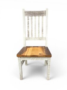 Outlet: Reclaimed Barnwood Farmhouse Side Chair Chair In-Stock