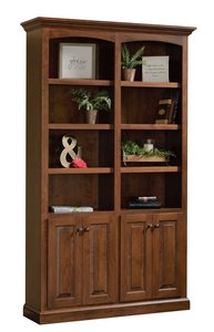 Handcrafted Traditional Double Bookcase - Choose Size