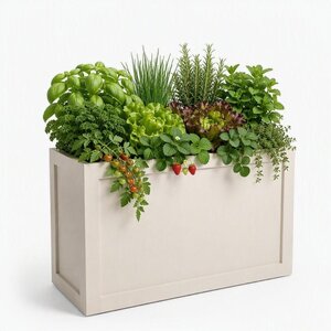 Kingsley Poly Contemporary Outdoor Planter Box for Home or Business - Choose Size