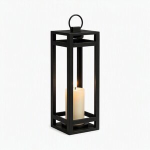 Modern Poly Outdoor Decorative Lantern for Porch or Patio - Choose Color