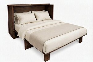 Maclin Mission Fold-Out Murphy Bed Chest with Drawers and Mattress