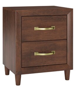 Elli Modern Beveled Edge 2-Drawer Nightstand