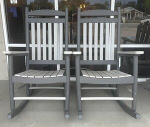 Set of Two Poly Porch Rocker Chairs In-Stock