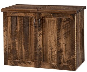 Rough Sawn Wormy Maple Sewing Cabinet