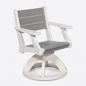 Poly Outdoor Farmhouse Swivel Dining Chair