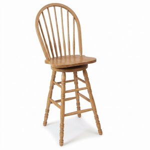 Handcrafted 7-Spindle Bow Back Windsor Counter or Bar Stool