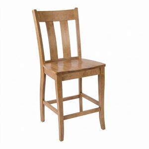 Handcrafted Calvin Curved Slat Back Counter or Bar Stool