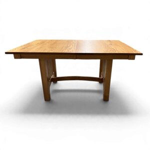Outlet: Oak Cornelius Mission 42x60 Trestle Dining Table In-Stock