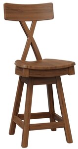 Axiom Mid-Century Modern Low-Back Swivel Counter or Bar Stool