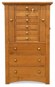 48" Lynchburg Deluxe Flush Mission Jewelry Armoire In-Stock