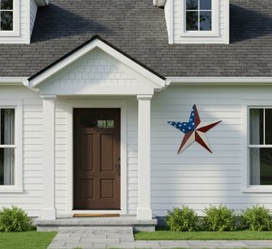 40" Patriotic Painted Barn Star