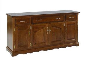 Amish Queen Anne Court Solid Wood Deluxe Buffet - Lifetime Warranty