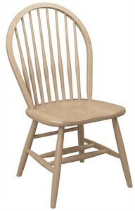 Crafted Solid Wood Windsor Dining Chair with 8-Spindles