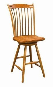 Thumb Back Swivel Counter and Bar Stool
