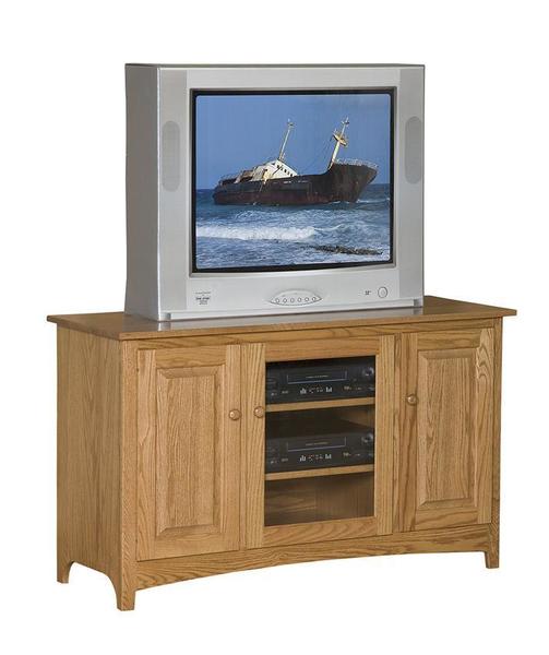 Amish Shaker TV Stand with Three Doors