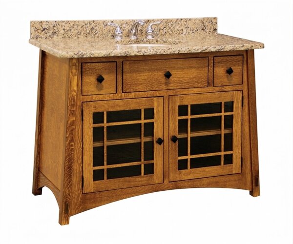 Hatfield Mission 49" Single Bathroom Vanity Cabinet without Top