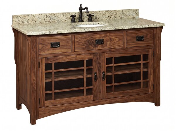 Henderson Mission 60" Single Bathroom Vanity Cabinet Base Only