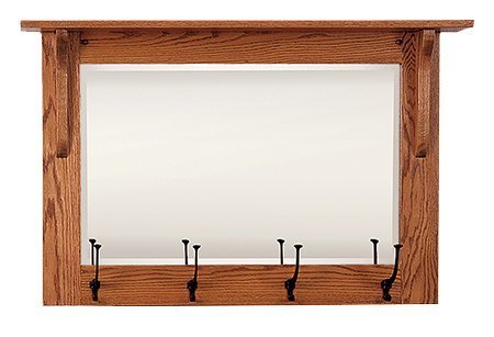 Mission Wall Mirror With Coat Rack From Dutchcrafters Amish Furniture Mission Wall Mirror With Coat Rack From