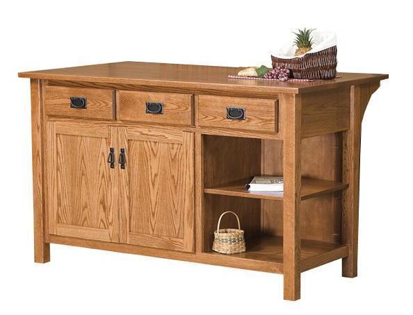 Mission Kitchen Island From Dutchcrafters Amish Furniture Amish Arts And Crafts Mission Kitchen Island