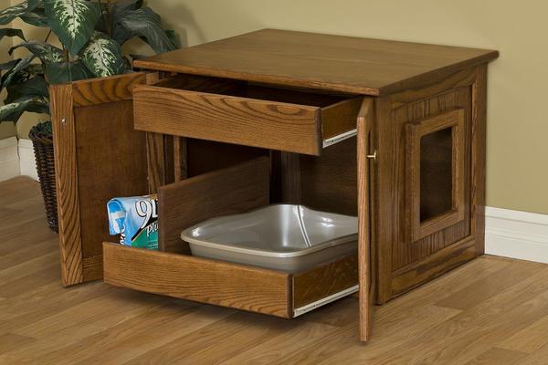 Amish Hardwood Enclosed Cat Litter Box