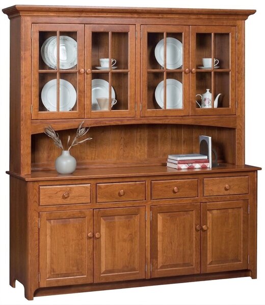 77" Galloway Shaker Four Door Hutch