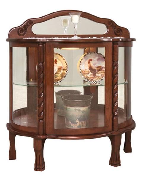 Short Rope Twist Curio Cabinet From Dutchcrafters Amish Furniture Amish Short Rope Twist Curio Cabinet
