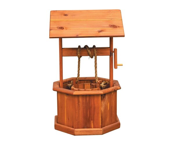 Cedar Wood Small Wishing Well