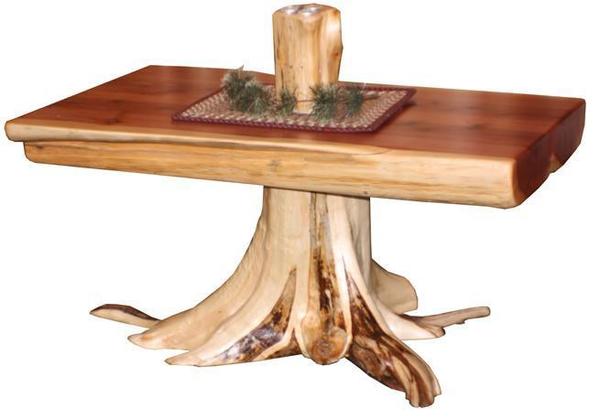 Rustic Log Stump Coffee Table From Dutchcrafters Amish Furniture Ask Us A Question Amish Coffee Table
