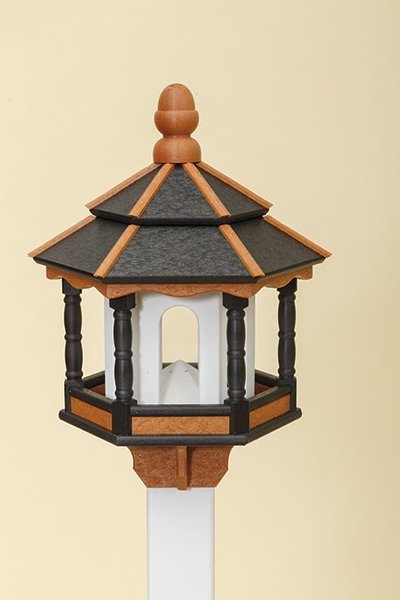 Amish Made Poly Lumber Small Hexagon Bird Feeder