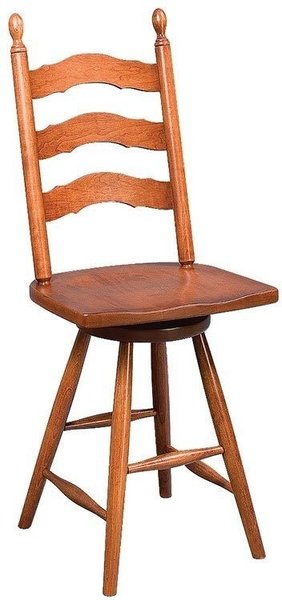 Abilene Ladder Back Swivel Counter and Bar Stool