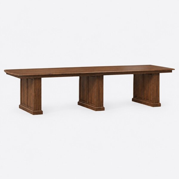 Solid Wood Executive Conference Room Table for Business