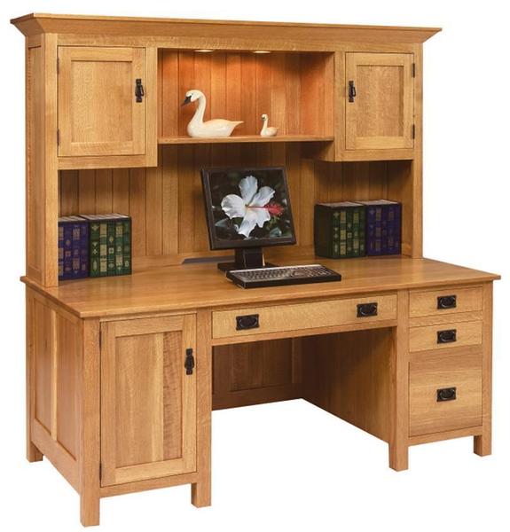 Home office desk with hardwood timber pa