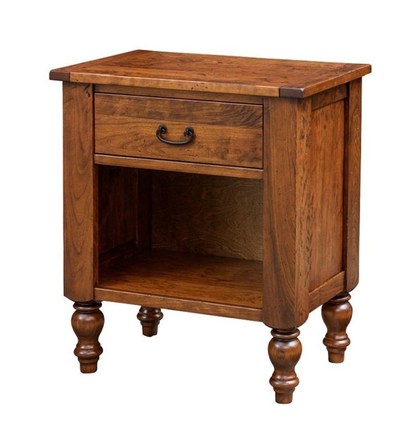 Distressed Miriam Open Night Stand from DutchCrafters Amish Furniture