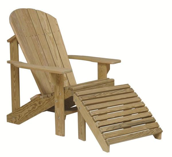 Pine Adirondack Chair with Optional Ottoman from DutchCrafters Amish